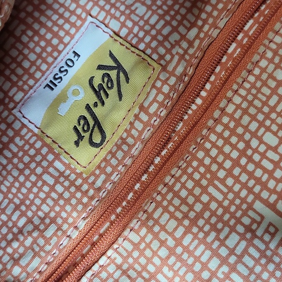 Vintage Fossil Key Per Other Bug Retro Leather Designer Purse shoulder bag - Picture 4 of 12